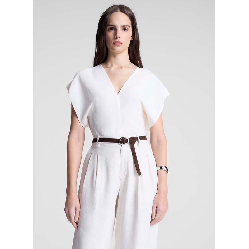 Fay Linen Top|Cream|00|0|2|4|6|8|10|12|14