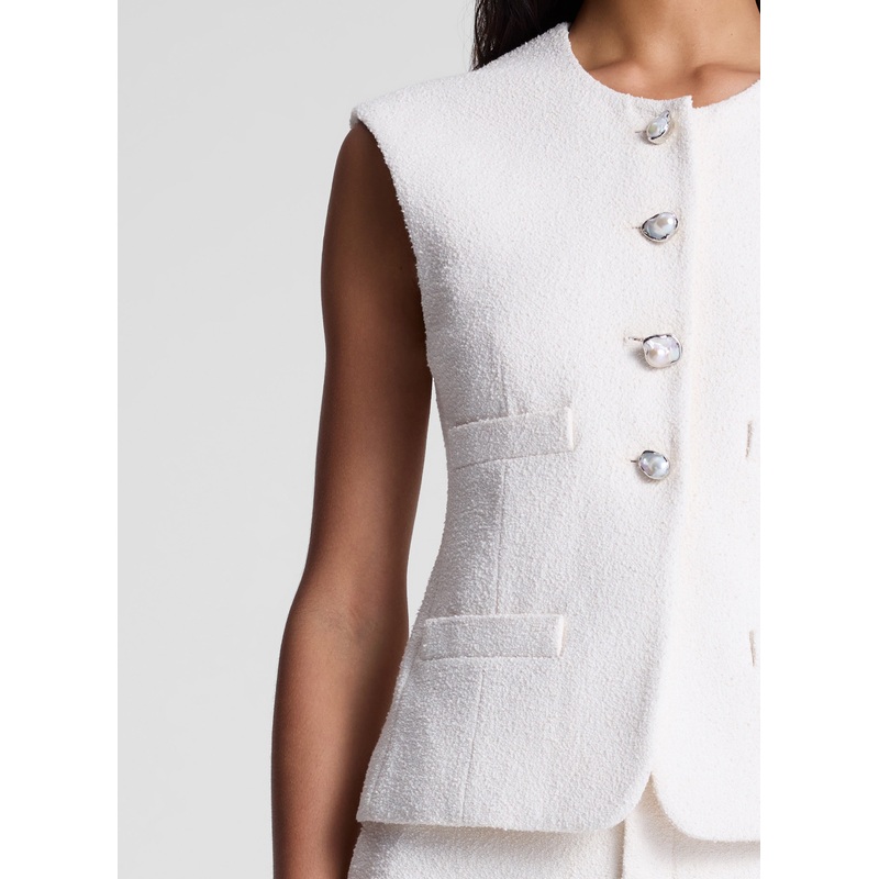 Georgie Pearl Embellished Boucle Vest