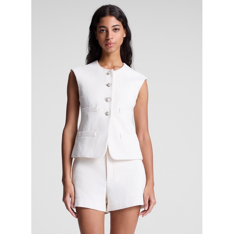 Georgie Pearl Embellished Boucle Vest