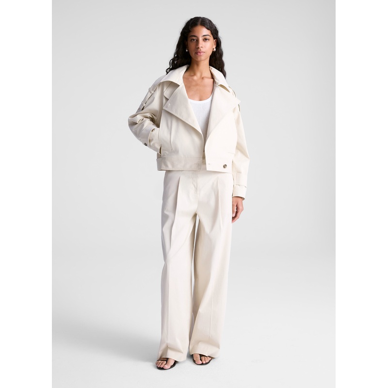 Miles Cropped Trench Jacket|Light Limestone|XS|S|M|L|XL