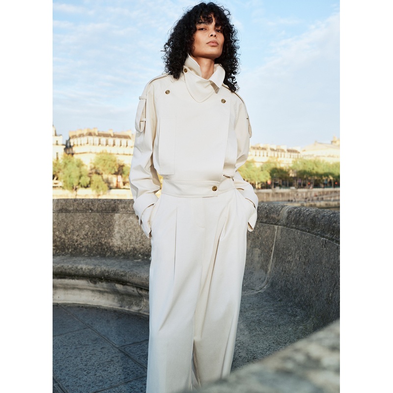 Miles Cropped Trench Jacket|Light Limestone|XS|S|M|L|XL