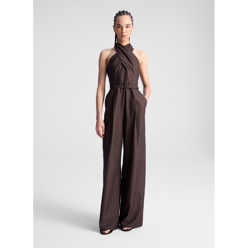 Murphy II Wide Leg Jumpsuit|Dark Carob|00|0|2|4|6|8|10|12|14