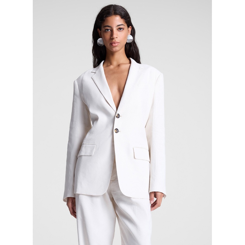 Shawn Linen Jacket|Buttercream|00|0|2|4|6|8|10|12|14