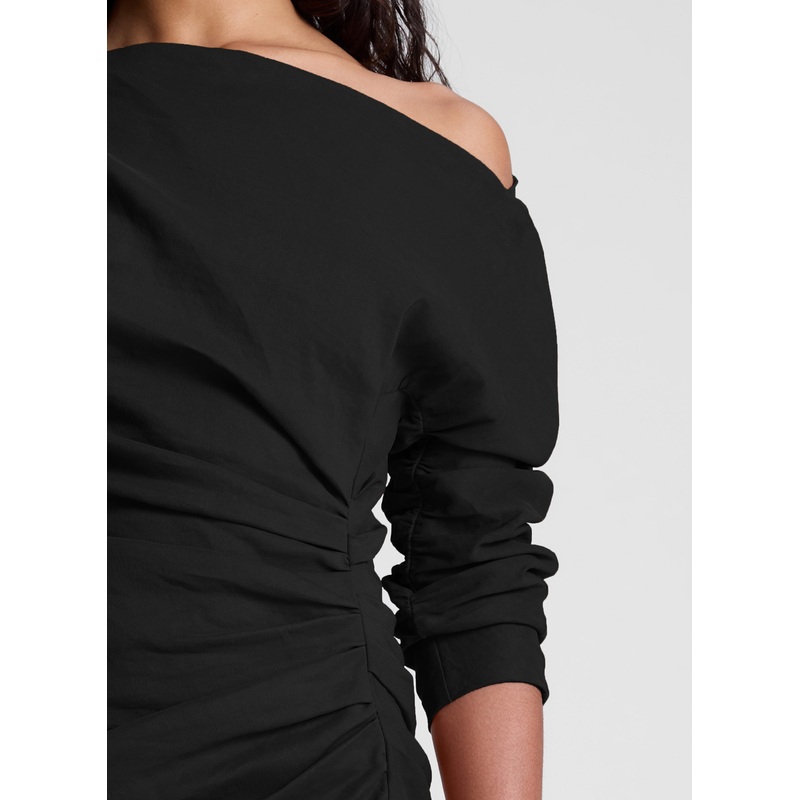 Sona Linen Mini Dress|Black|00|0|2|4|6|8|10|12|14