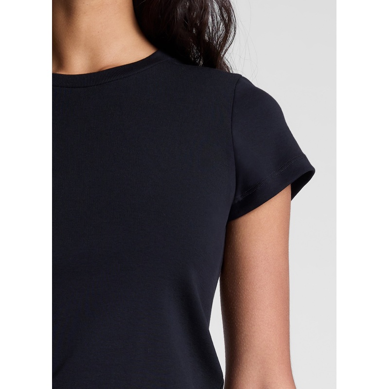 Avery Cotton Rib Baby Tee|Black|XS|S|M|L|XL
