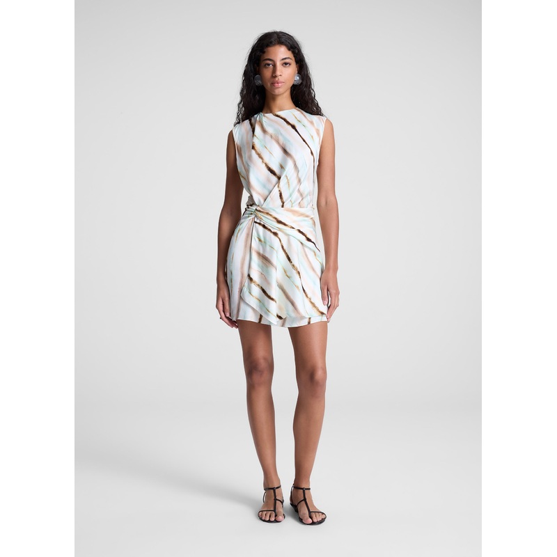 Delia Striped Mini Dress|Mint Multi|00|0|2|4|6|8|10|12|14