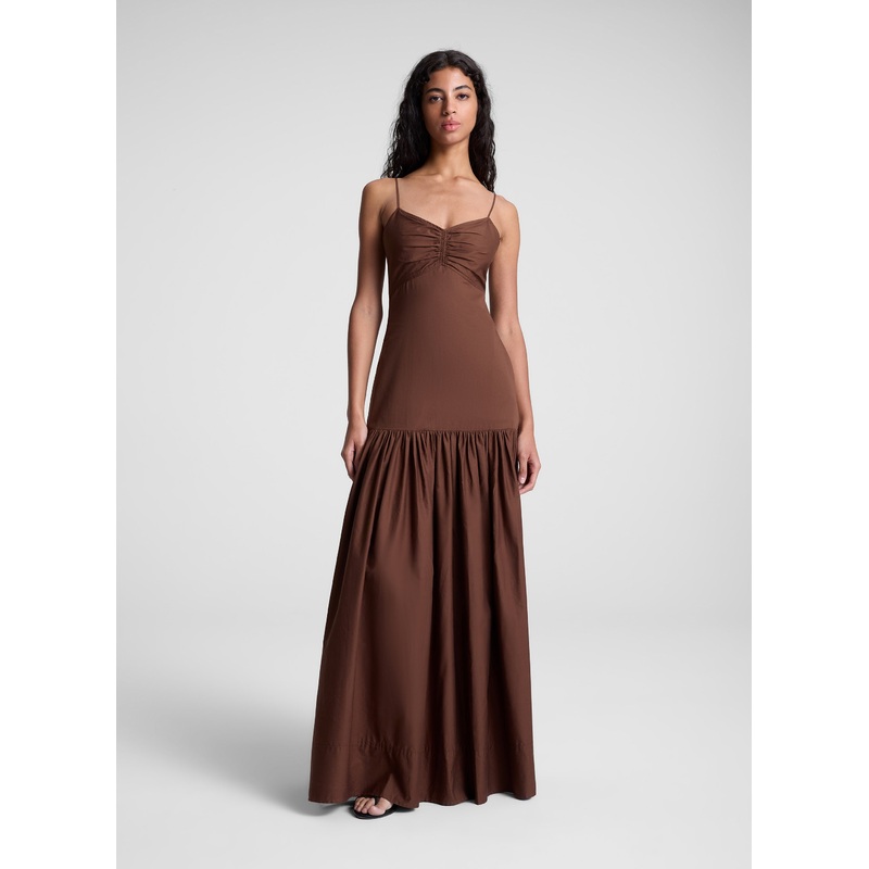 Harper Cotton Maxi Dress|Milk Chocolate|00|0|2|4|6|8|10|12|14