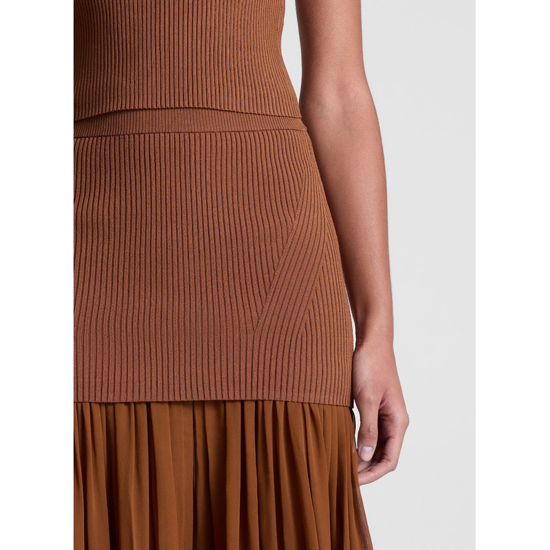 Hayden Knit Chiffon Maxi Skirt