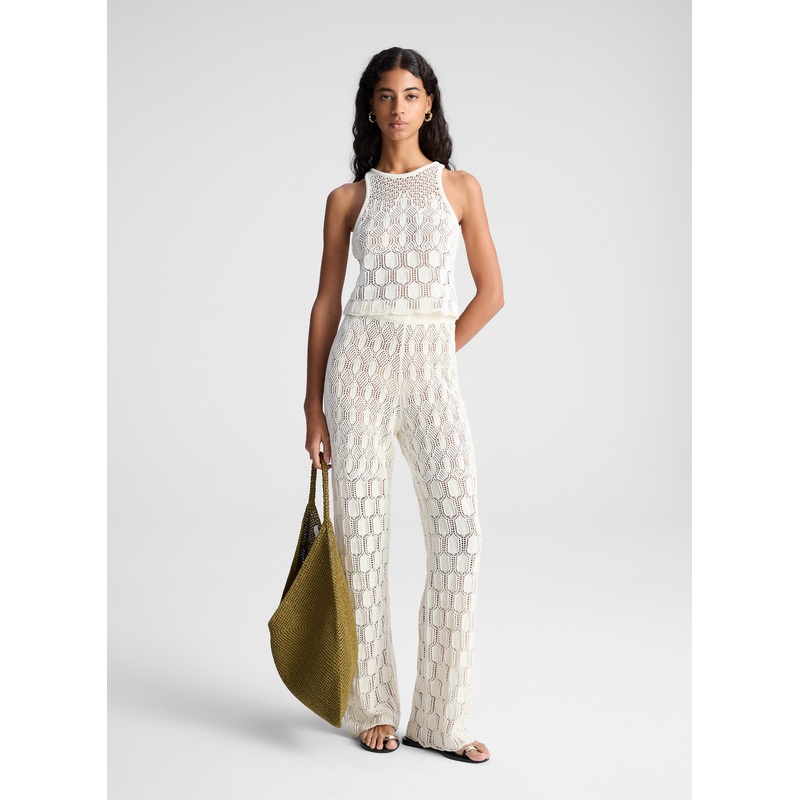Jonas Crochet Knit Pant|Off White|XS|S|M|L|XL