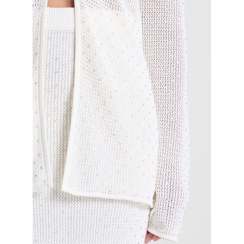 Rina Knit Embellished Midi Skirt