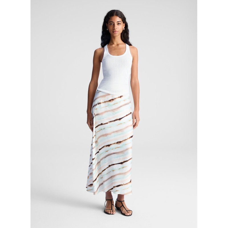 Rita Striped Midi Skirt|Mint Multi|00|0|2|4|6|8|10|12|14