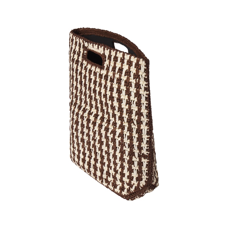 Rori Raffia Bag|Chocolate/Ivory|OS