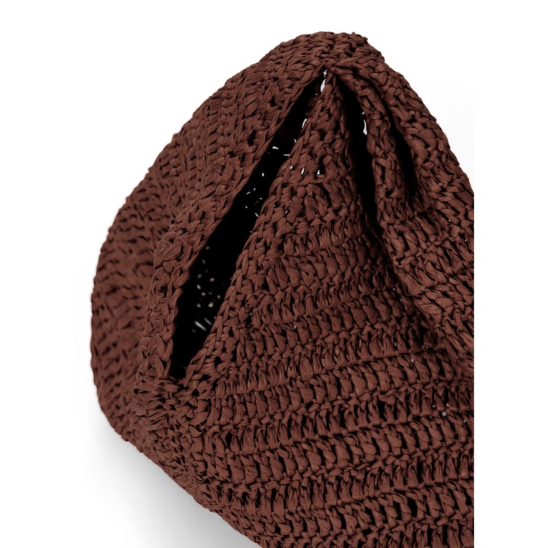 Simone Raffia Bag|Chocolate|OS
