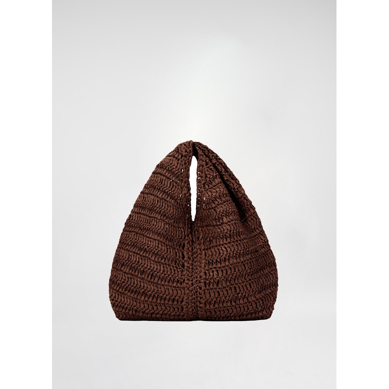 Simone Raffia Bag|Chocolate|OS