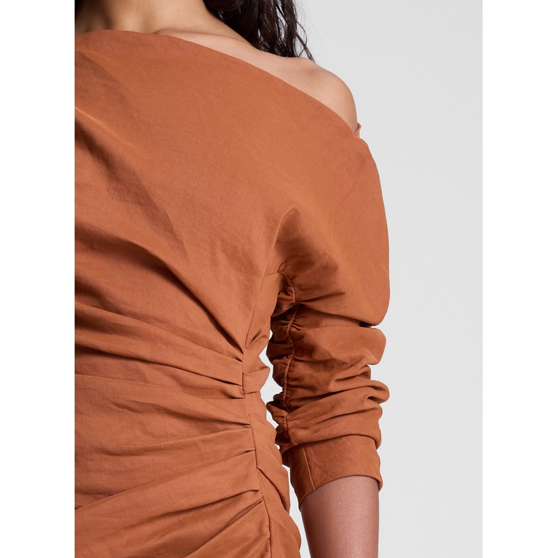 Sona Linen Mini Dress|Red Rock|00|0|2|4|6|8|10|12|14