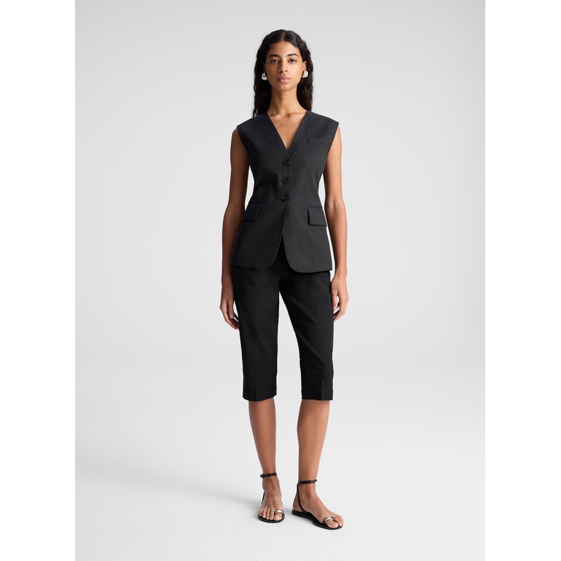 Bardot Linen Pant|Black|00|0|2|4|6|8|10|12|14