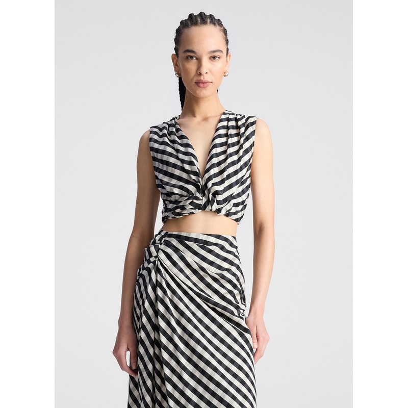 Brooklyn Gingham Top|Black/Tan|00|0|2|4|6|8|10|12|14