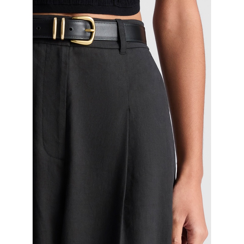 Charles Linen Pant|Black|00|0|2|4|6|8|10|12|14