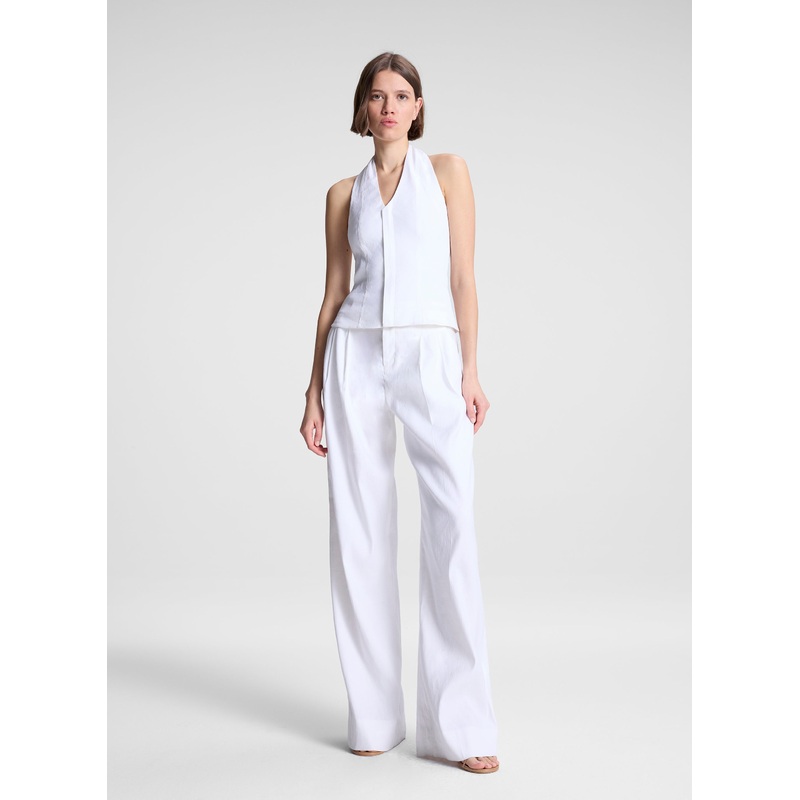 Charles Linen Pant|Ecru|00|0|2|4|6|8|10|12|14