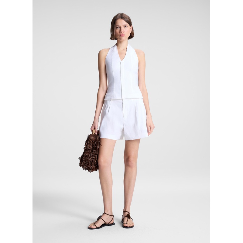 Charles Linen Short|Ecru|00|0|2|4|6|8|10|12|14