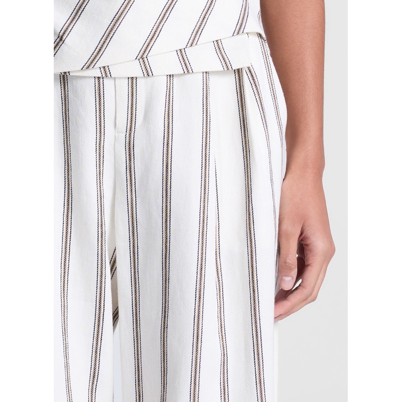 Charles Striped Linen Pant|Cream Stripe|00|0|2|4|6|8|10|12|14
