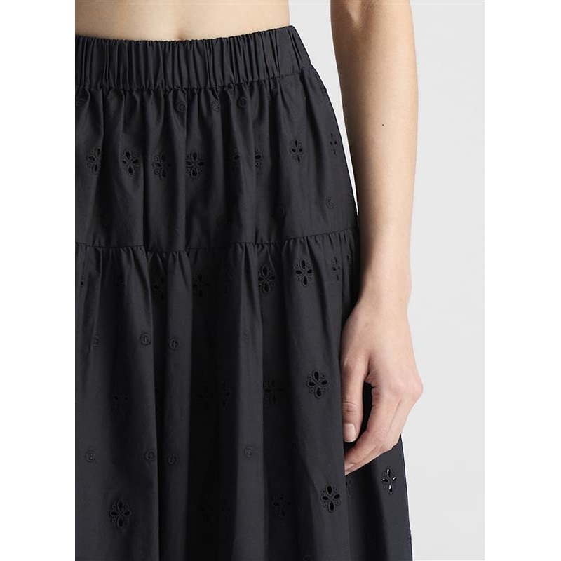 Jay Embroidered Cotton Midi Skirt