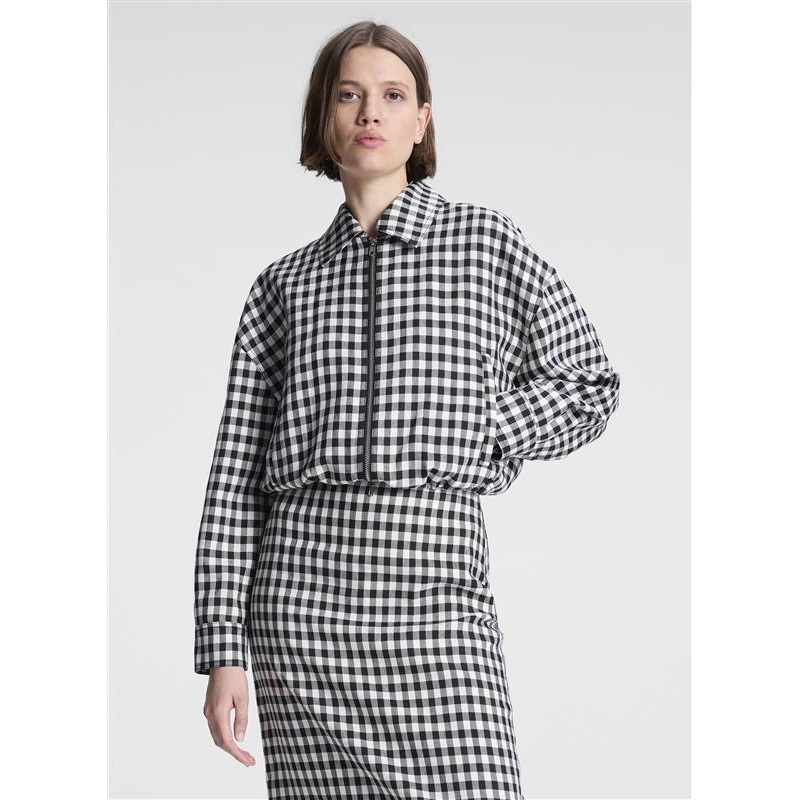 Kayden Tailored Gingham Jacket