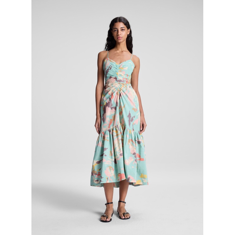 Lindsey Printed Midi Dress|Mint Multi|00|0|2|4|6|8|10|12|14