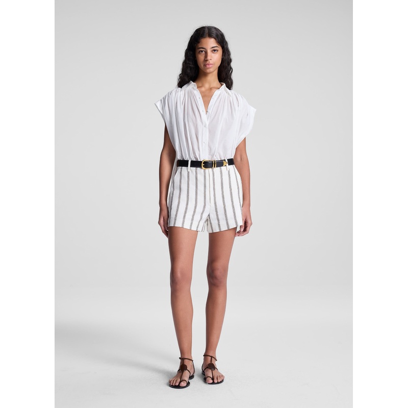 Mac Striped Linen Short|Cream Stripe|00|0|2|4|6|8|10|12|14