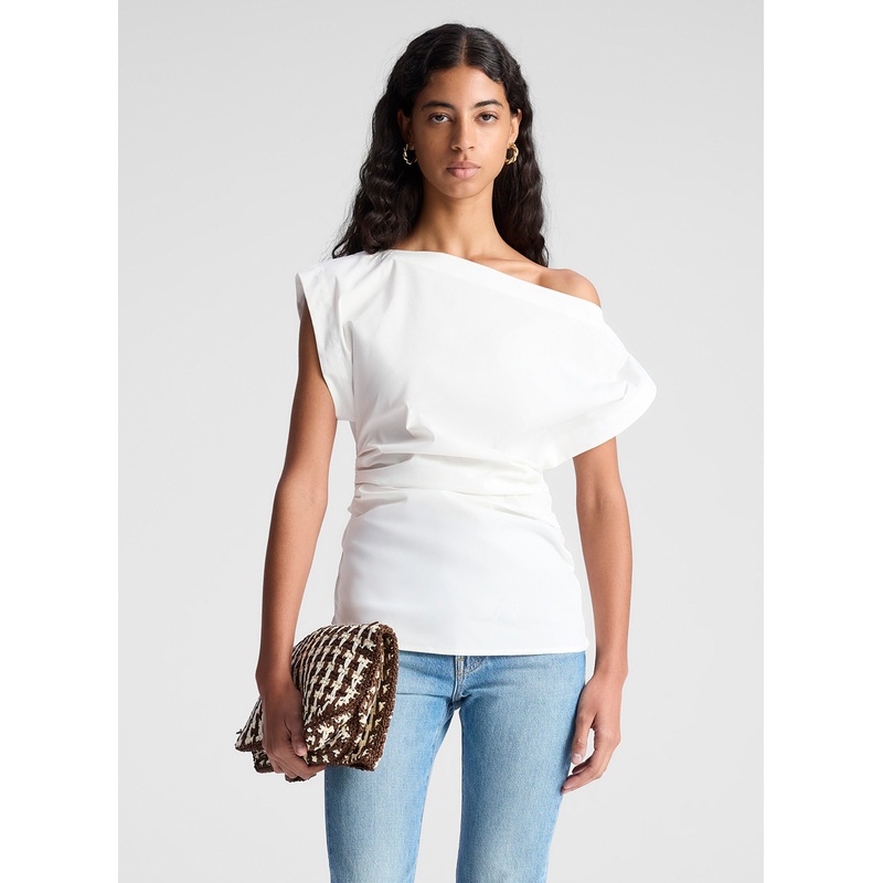 Nara Stretch Cotton Off Shoulder Top