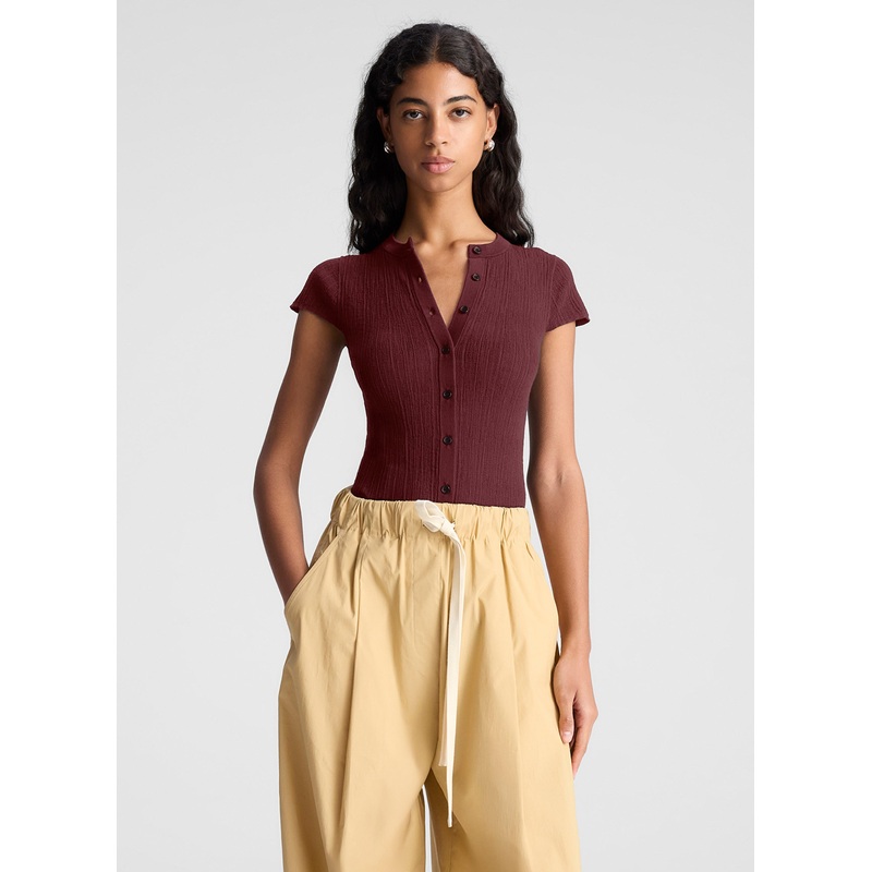 Parker Fine Cotton Knit Cardigan