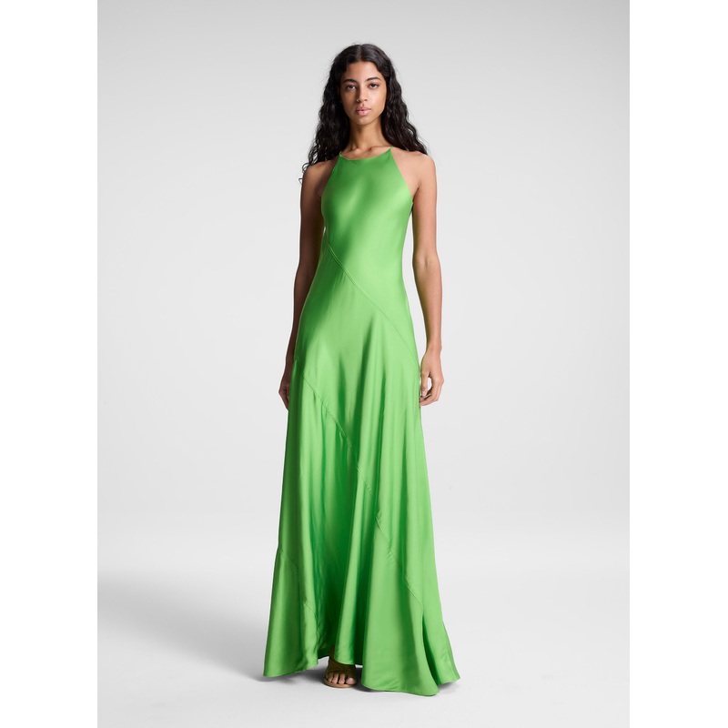 Sybil Satin Maxi Dress|Lily Green|00|0|2|4|6|8|10|12|14