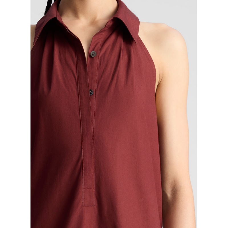 Vera Cotton Midi Dress|Dark Bosco|XS|S|M|L|XL