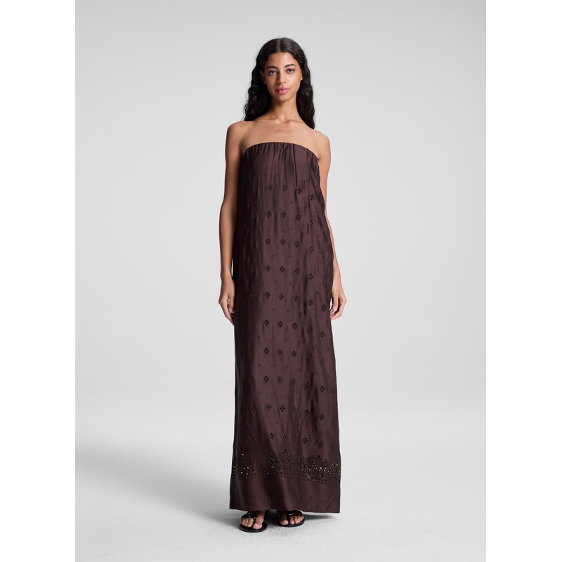 Dalia Strapless Embriodered Maxi Dress