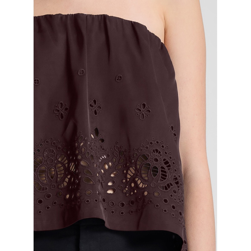 Dalia Strapless Embroidered Top