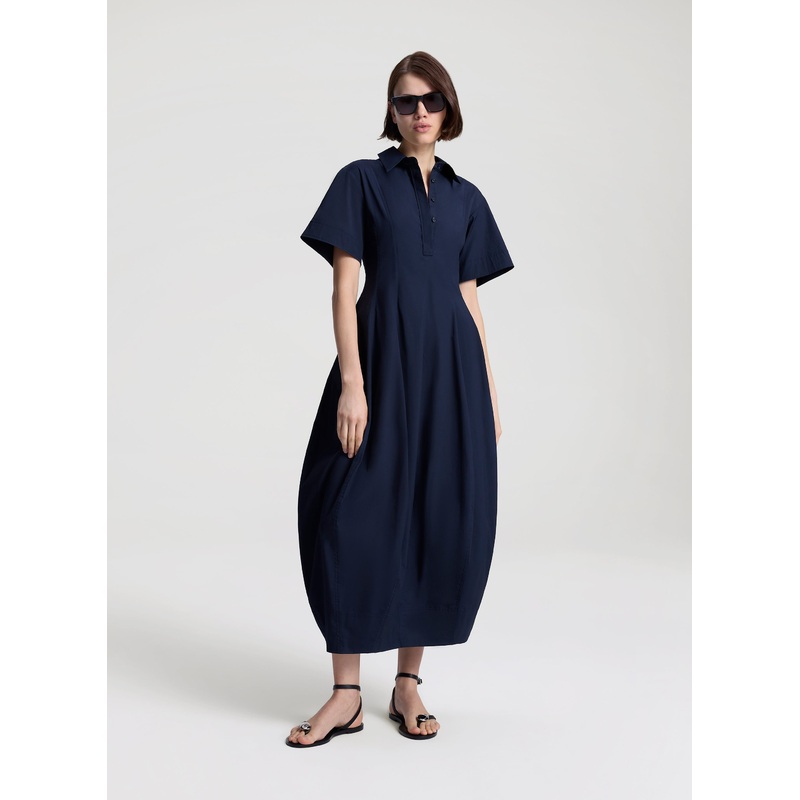 Della Stretch Cotton Midi Dress