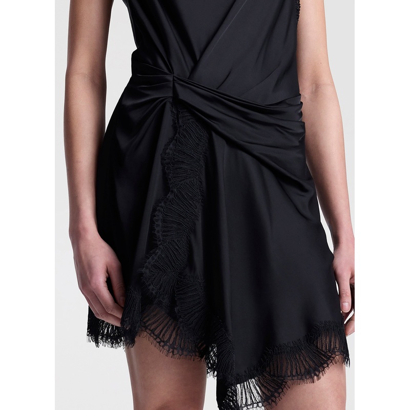 Dion Satin and Lace Mini Dress