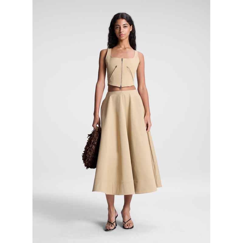 Eleanor Midi Skirt|Desert Beige|00|0|2|4|6|8|10|12|14
