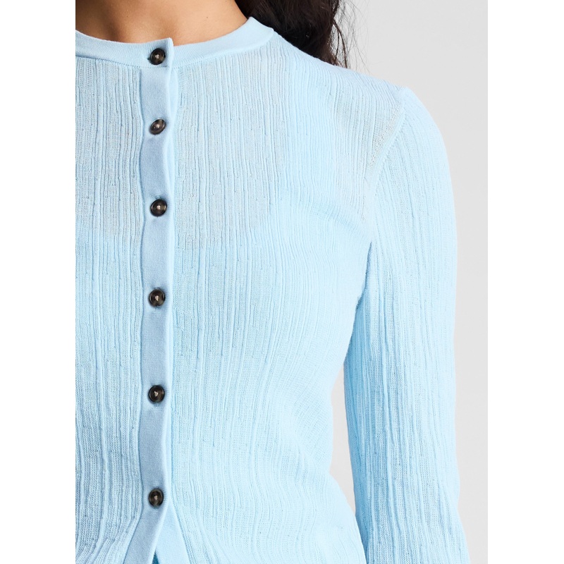 Fisher Fine Cotton Knit Cardigan