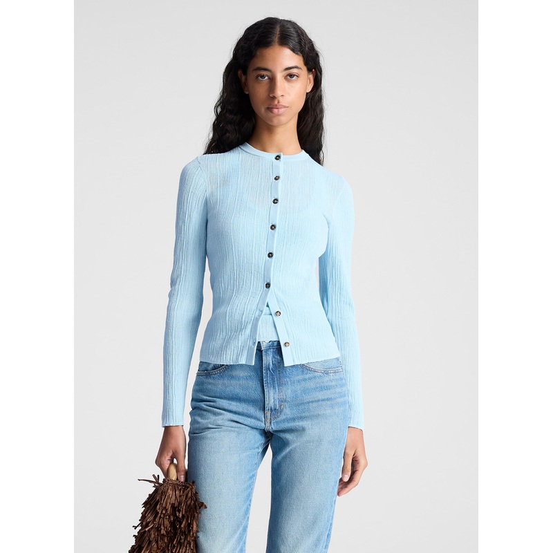 Fisher Fine Cotton Knit Cardigan