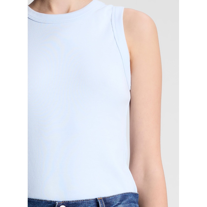 Hadley Cotton Rib Tank|Acqua|XS|S|M|L|XL