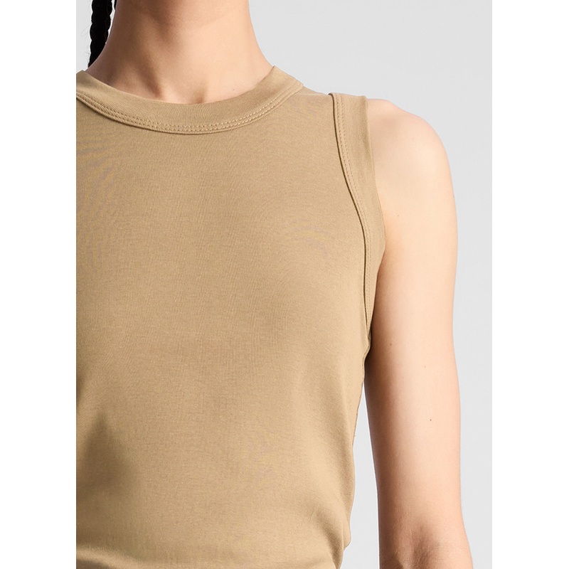 Hadley Cotton Rib Tank|Desert Beige|XS|S|M|L|XL