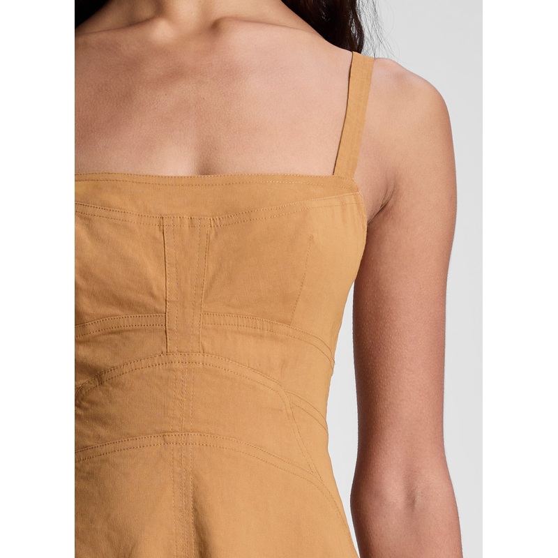 Harlow Linen Midi Dress|Light Bronze|00|0|2|4|6|8|10|12|14