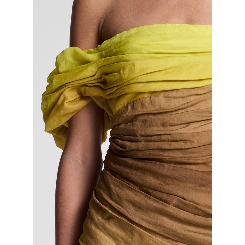 Kyler Mini Dress|Chestnut/Yellow|00|0|2|4|6|8|10|12|14