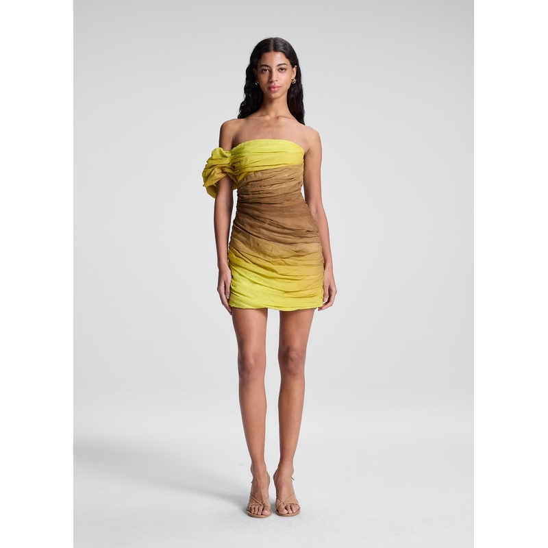 Kyler Mini Dress|Chestnut/Yellow|00|0|2|4|6|8|10|12|14