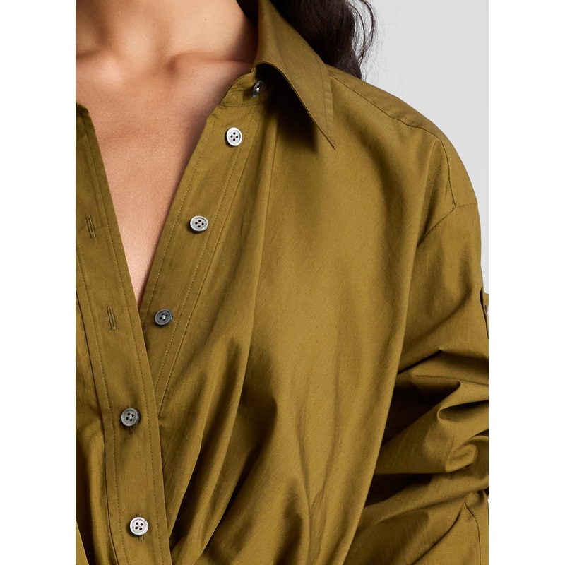 Leo Cropped Cotton Shirt|Hazel|00|0|2|4|6|8|10|12|14