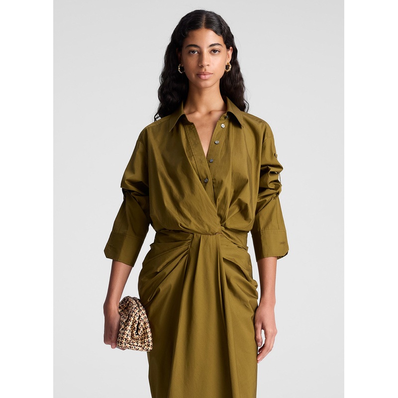 Leo Cropped Cotton Shirt|Hazel|00|0|2|4|6|8|10|12|14