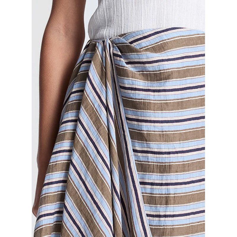 Lota Striped Linen Midi Skirt|Hazel Stripe|00|0|2|4|6|8|10|12|14