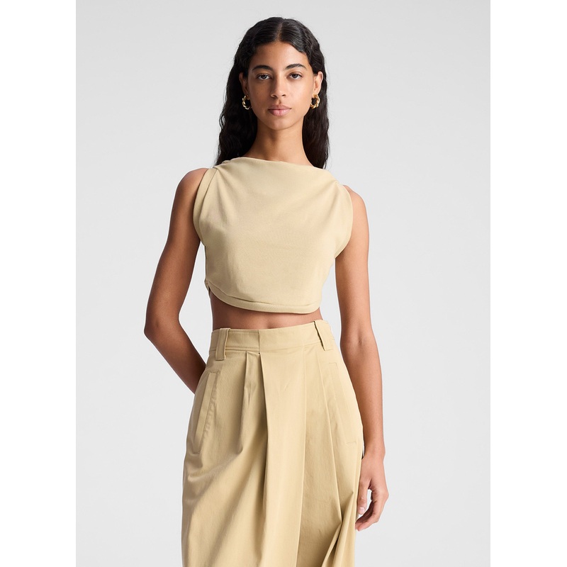 Mae Cropped Tank|Desert Beige|XS|S|M|L|XL