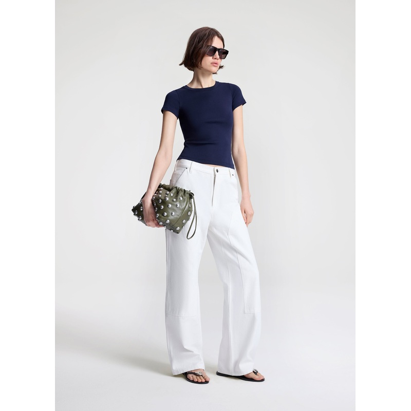 Arlo Studded Leather Bag|Army|OS